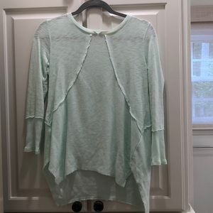 long sleeve light blue top